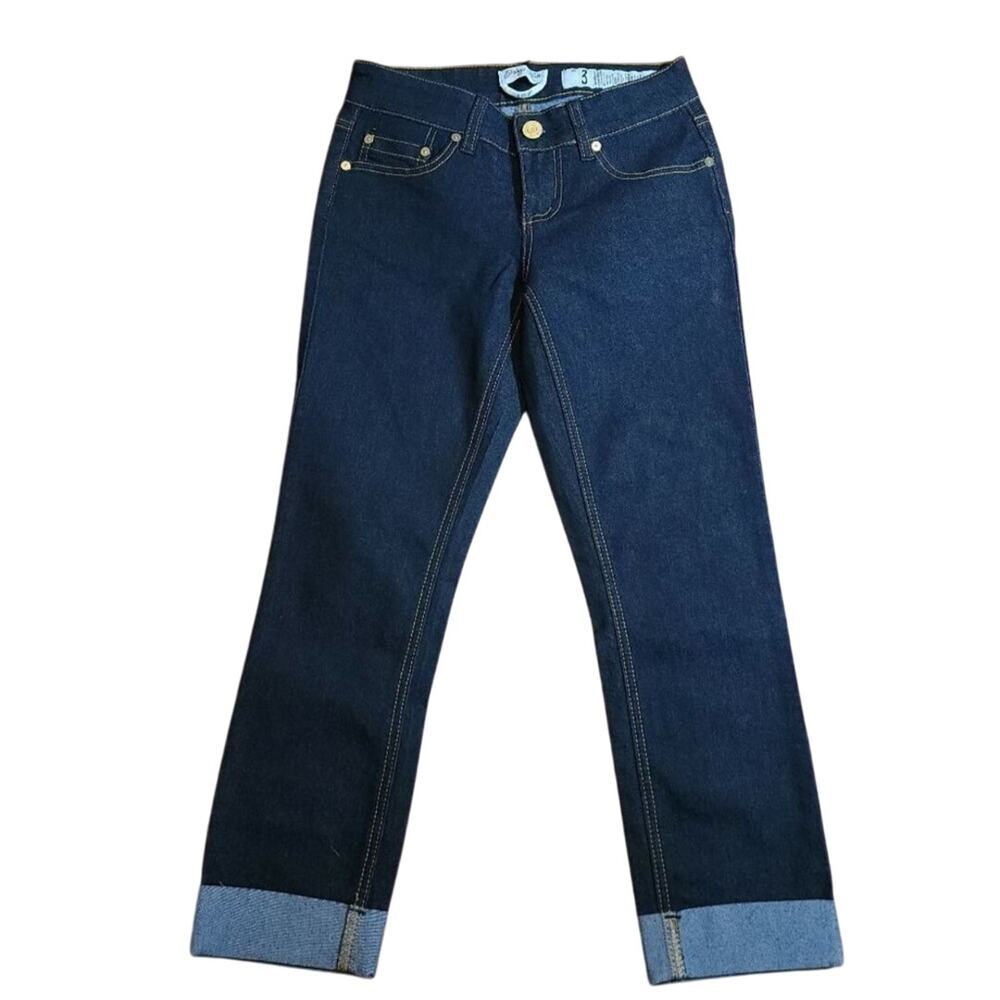Indigo Rein Cropped Cuffed Darkwash Jeans Denim - Picture 4 of 5